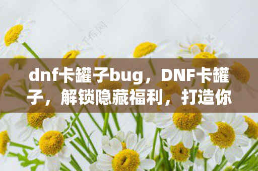 dnf卡罐子bug图片