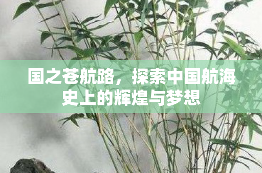 探索中国航海史上的辉煌与梦想图片