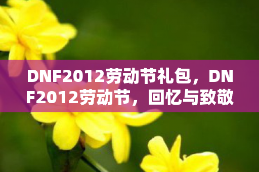 DNF2012劳动节礼包图片