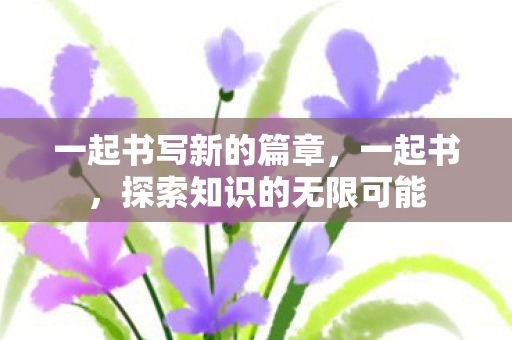 一起书写新的篇章，一起书，探索知识的无限可能