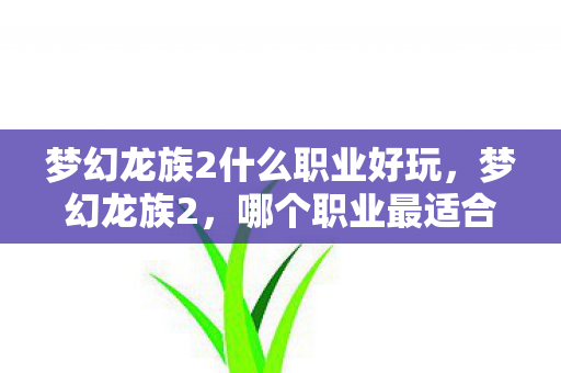 梦幻龙族2什么职业好玩图片