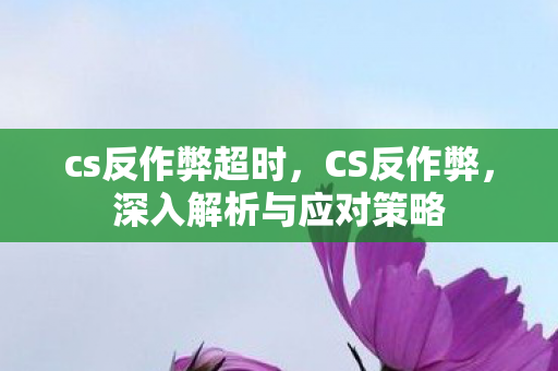 cs反作弊超时，CS反作弊，深入解析与应对策略