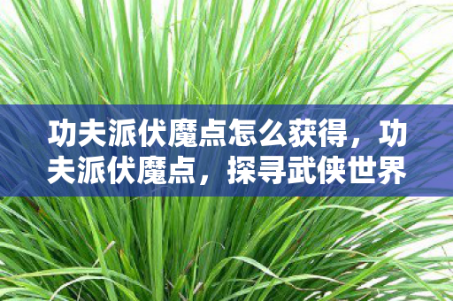 探寻武侠世界的奇幻之旅图片