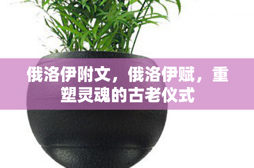 重塑灵魂的古老仪式图片