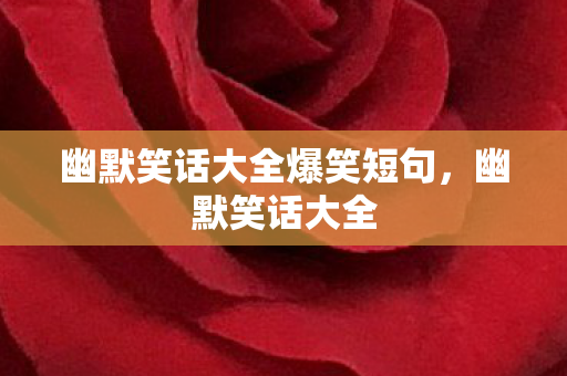 幽默笑话大全爆笑短句，幽默笑话大全