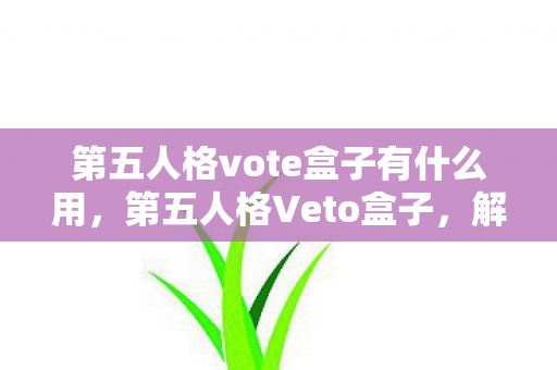 第五人格vote盒子有什么用图片