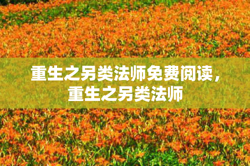 重生之另类法师免费阅读，重生之另类法师