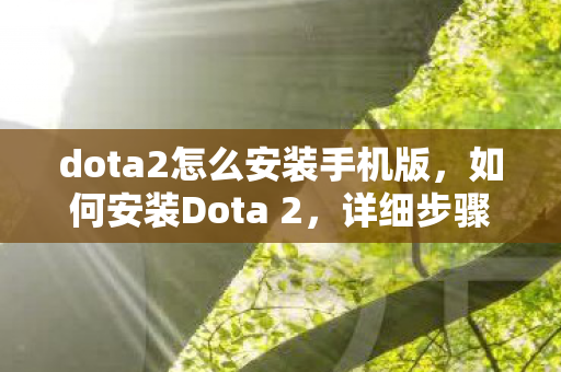 dota2怎么安装手机版图片