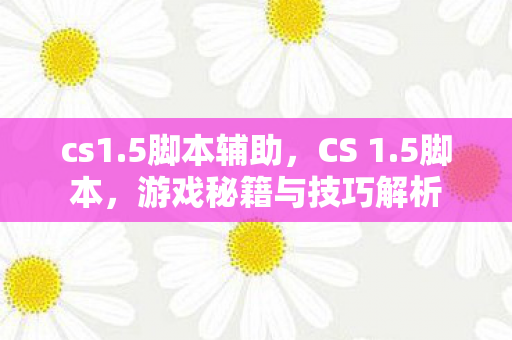 cs1.5脚本辅助，CS 1.5脚本，游戏秘籍与技巧解析