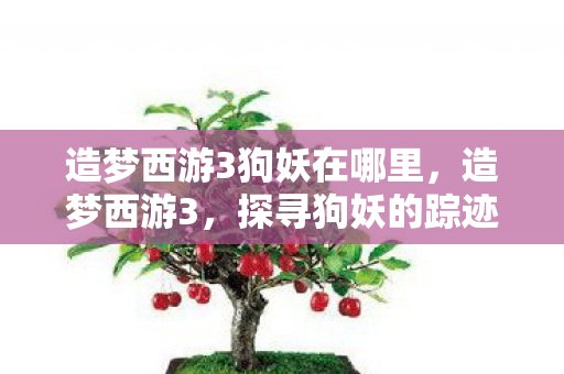 造梦西游3狗妖在哪里图片