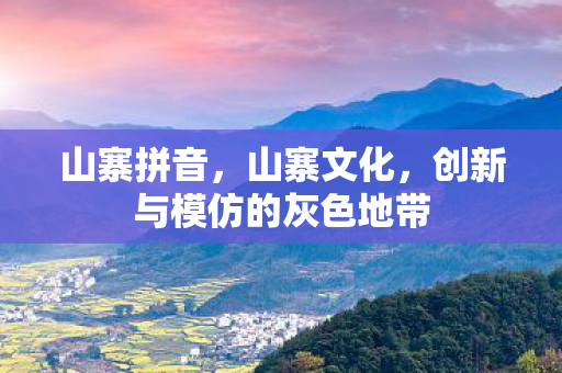 山寨拼音，山寨文化，创新与模仿的灰色地带