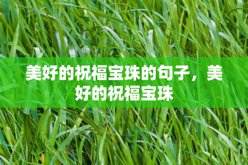 美好的祝福宝珠的句子图片