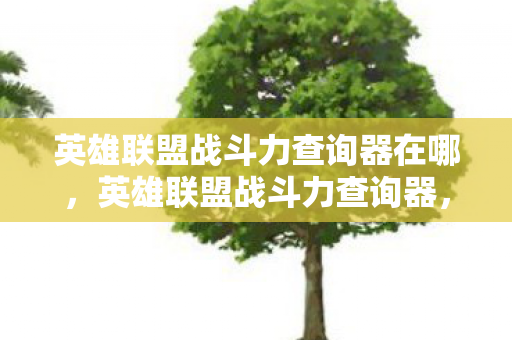 英雄联盟战斗力查询器在哪图片