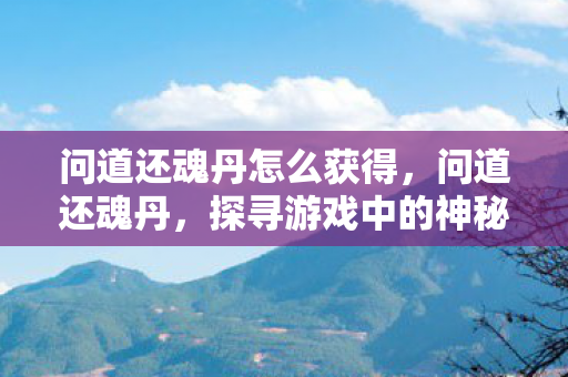 探寻游戏中的神秘药剂图片