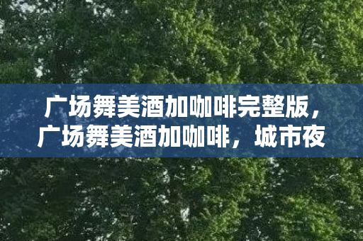 广场舞美酒加咖啡完整版图片