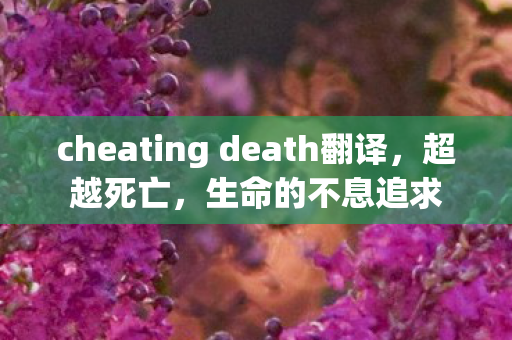 cheating death翻译，超越死亡，生命的不息追求