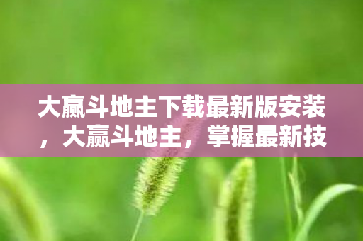 大赢斗地主下载最新版安装图片