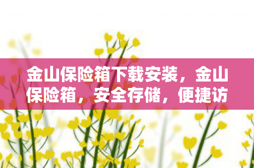 金山保险箱下载安装图片
