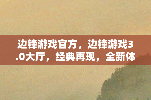 边锋游戏官方图片