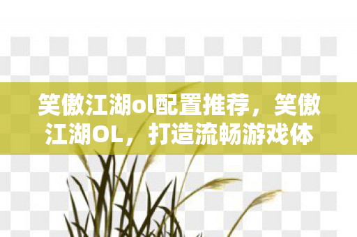 打造流畅游戏体验的硬件配置指南图片