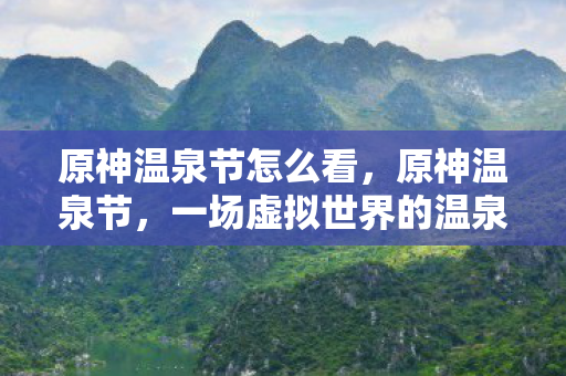 一场虚拟世界的温泉盛宴图片