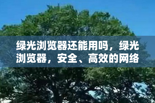 绿光浏览器还能用吗，绿光浏览器，安全、高效的网络探索新选择