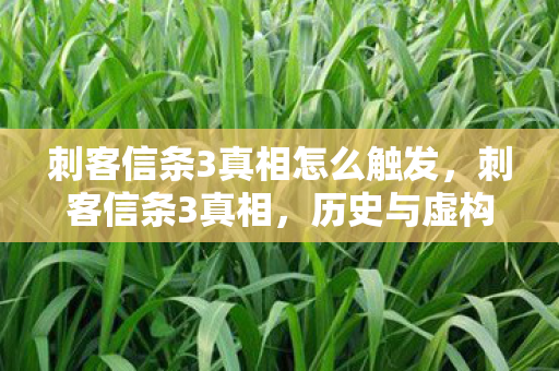 刺客信条3真相怎么触发图片