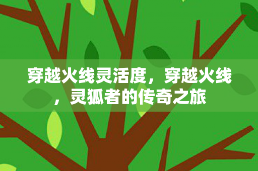 穿越火线灵活度，穿越火线，灵狐者的传奇之旅