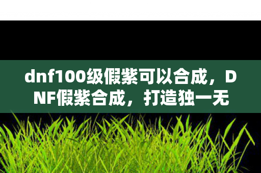 dnf100级假紫可以合成图片