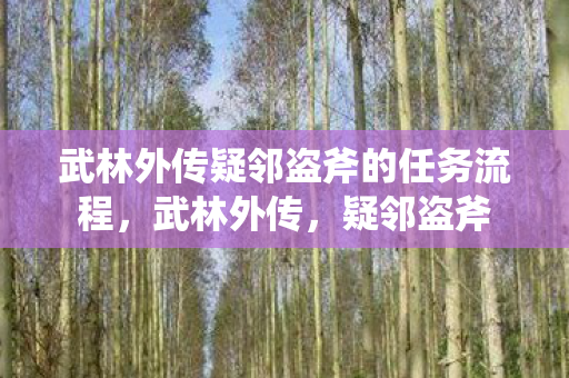 武林外传疑邻盗斧的任务流程图片