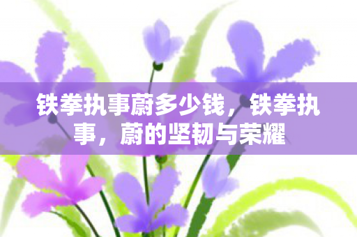 铁拳执事蔚多少钱图片