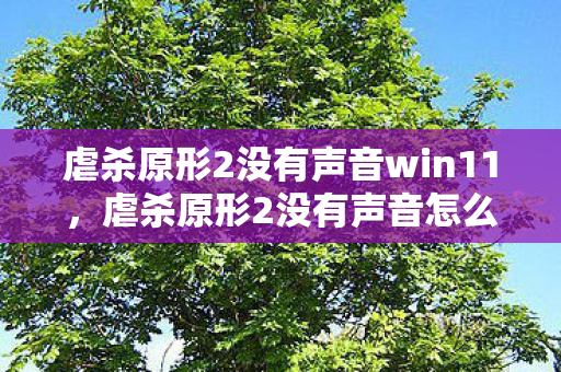 虐杀原形2没有声音win11图片