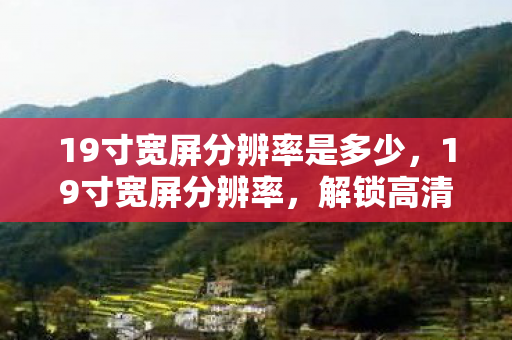 19寸宽屏分辨率是多少图片