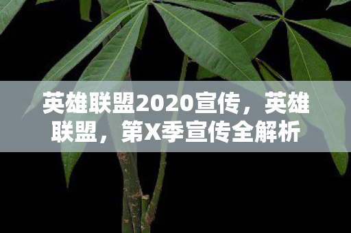 英雄联盟2020宣传，英雄联盟，第X季宣传全解析