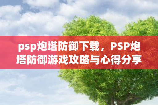 PSP炮塔防御游戏攻略与心得分享图片