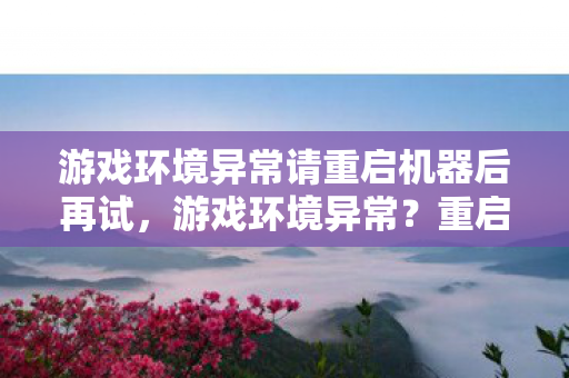 游戏环境异常请重启机器后再试图片