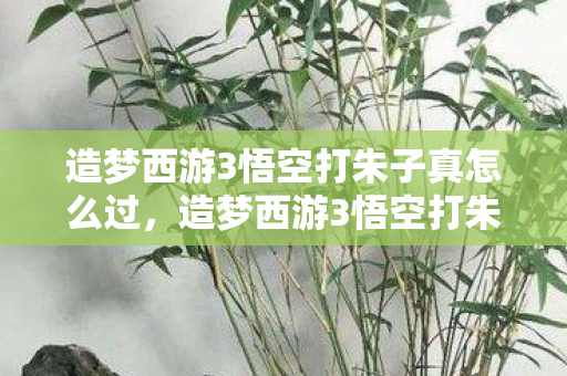 造梦西游3悟空打朱子真怎么过图片