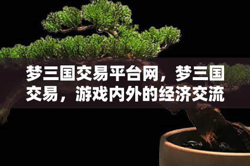 梦三国交易平台网，梦三国交易，游戏内外的经济交流之道