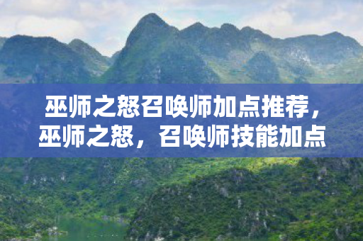 巫师之怒召唤师加点推荐图片