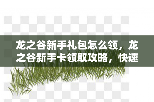 龙之谷新手礼包怎么领图片