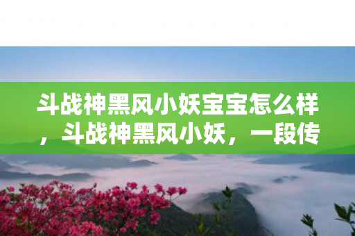 斗战神黑风小妖宝宝怎么样图片