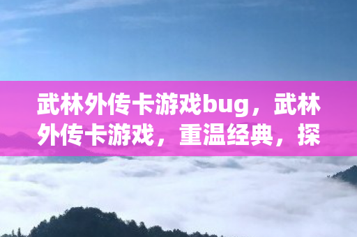 武林外传卡游戏bug图片
