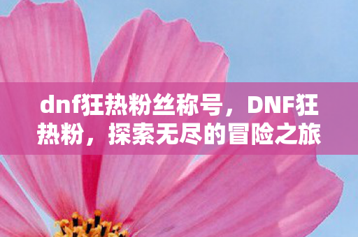 dnf狂热粉丝称号图片