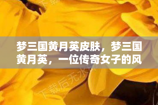 梦三国黄月英皮肤，梦三国黄月英，一位传奇女子的风采