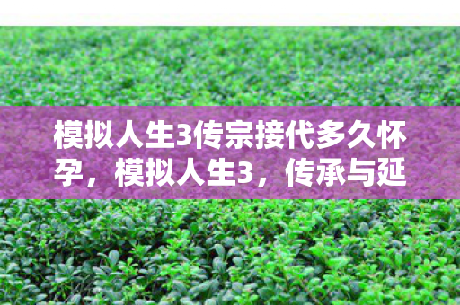 模拟人生3传宗接代多久怀孕图片