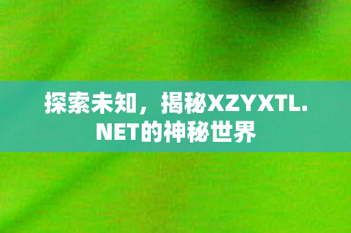 揭秘XZYXTL图片