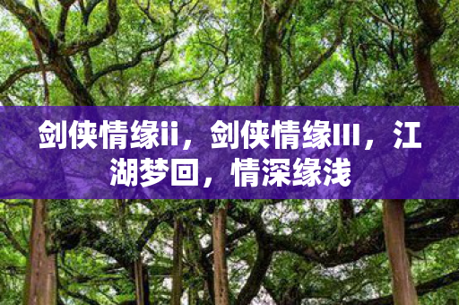 剑侠情缘III图片