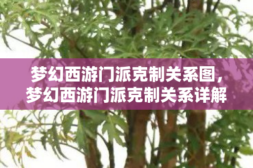 梦幻西游门派克制关系详解图片