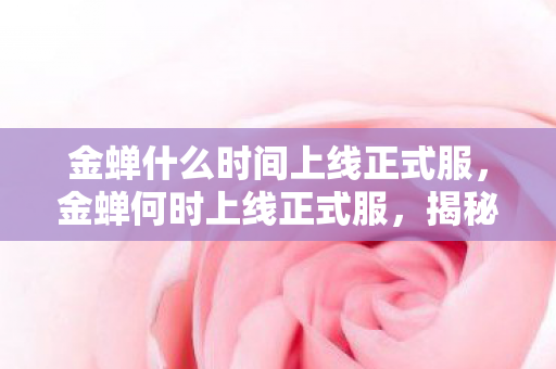 金蝉什么时间上线正式服图片