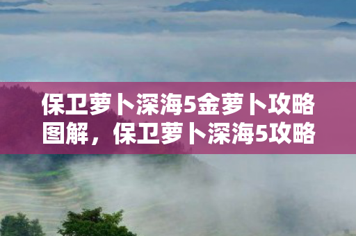 保卫萝卜深海5金萝卜攻略图解，保卫萝卜深海5攻略，金萝卜布阵图详解